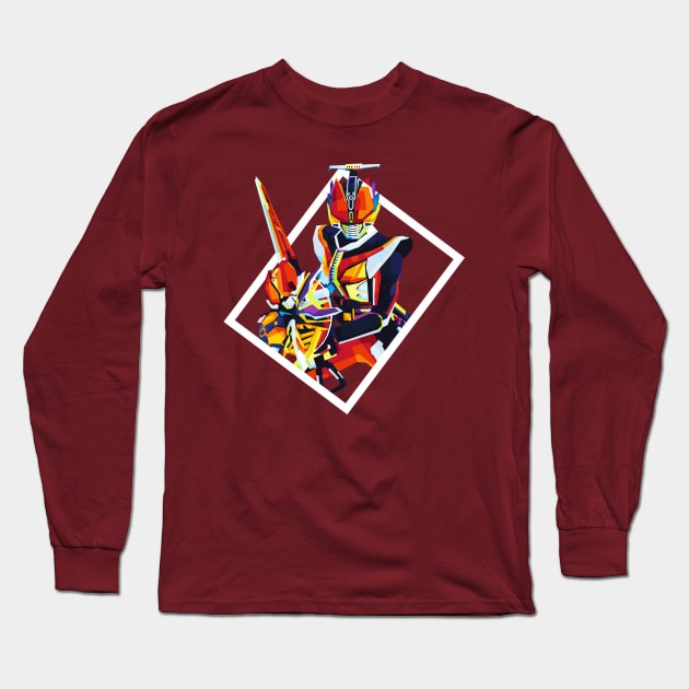 Kamen Rider Den O Liner Form Long Sleeve T-Shirt by desilutfiaa